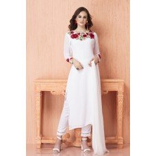 CTL-105 WHITE EMBELLISHED READY MADE SALWAR SUIT